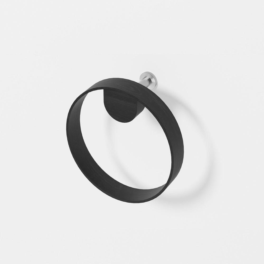 Yoku Ring Towel Holder - Dark Oak