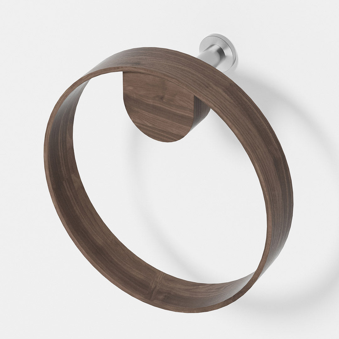 Yoku Ring Towel Holder - Walnut