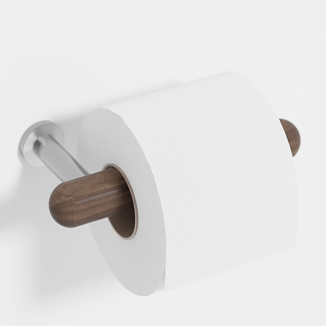 Yoku Toilet Roll Holder - Walnut