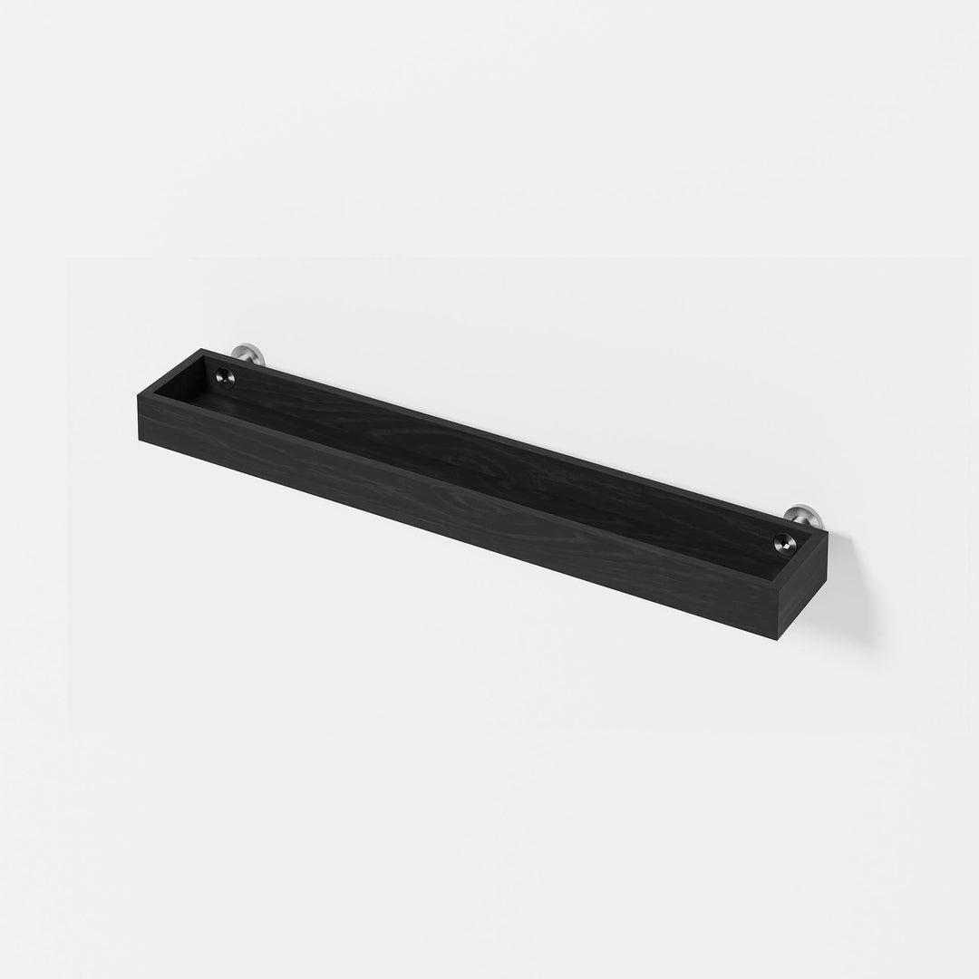 Yoku Tray Shelf Wall Storage - Dark Oak