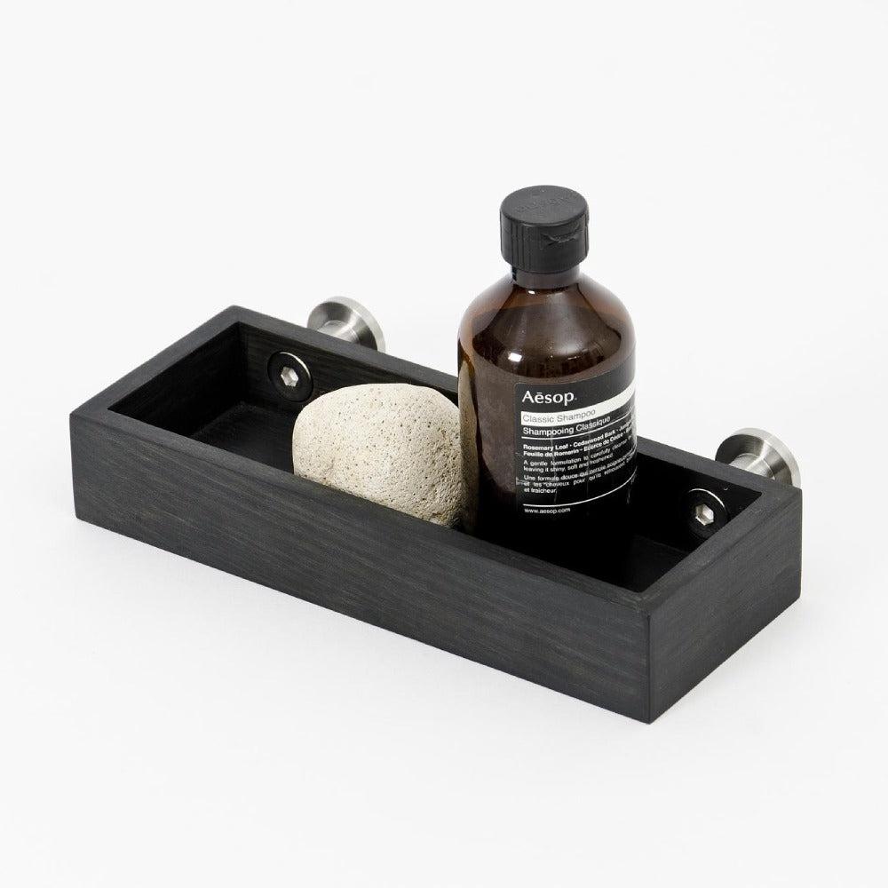 Yoku Tray Shelf Wall Storage - Dark Oak