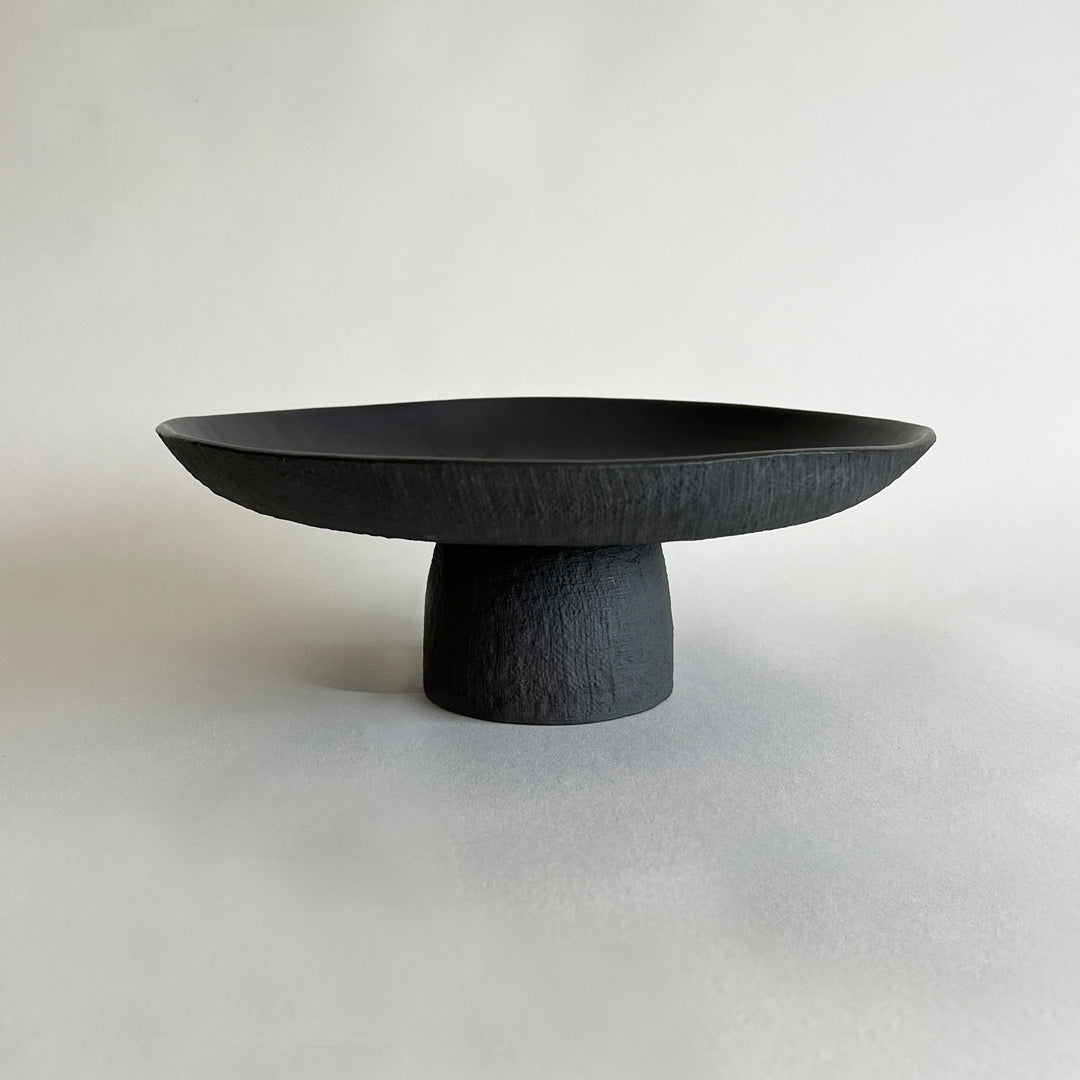 Yuta Ceramic Serving Tray - Black