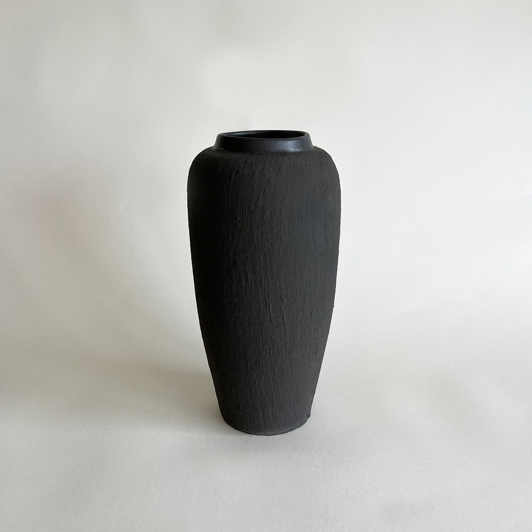 Yuta Large Ceramic Vase - Black