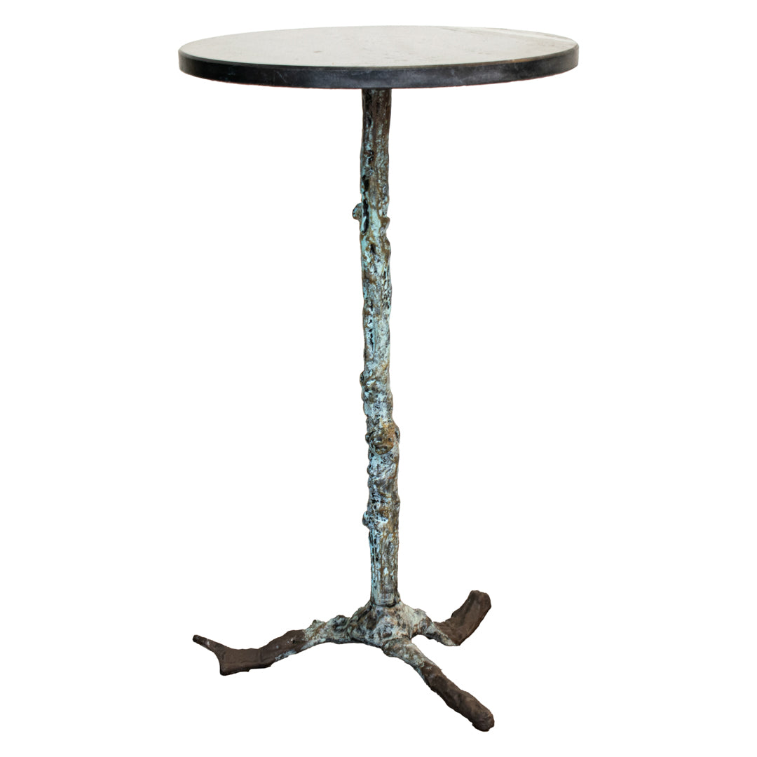 Zaccheo Side Table in natural black — front view
