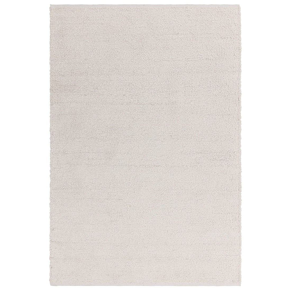 Abbus Ivory boucle rug shown from above on a plain background