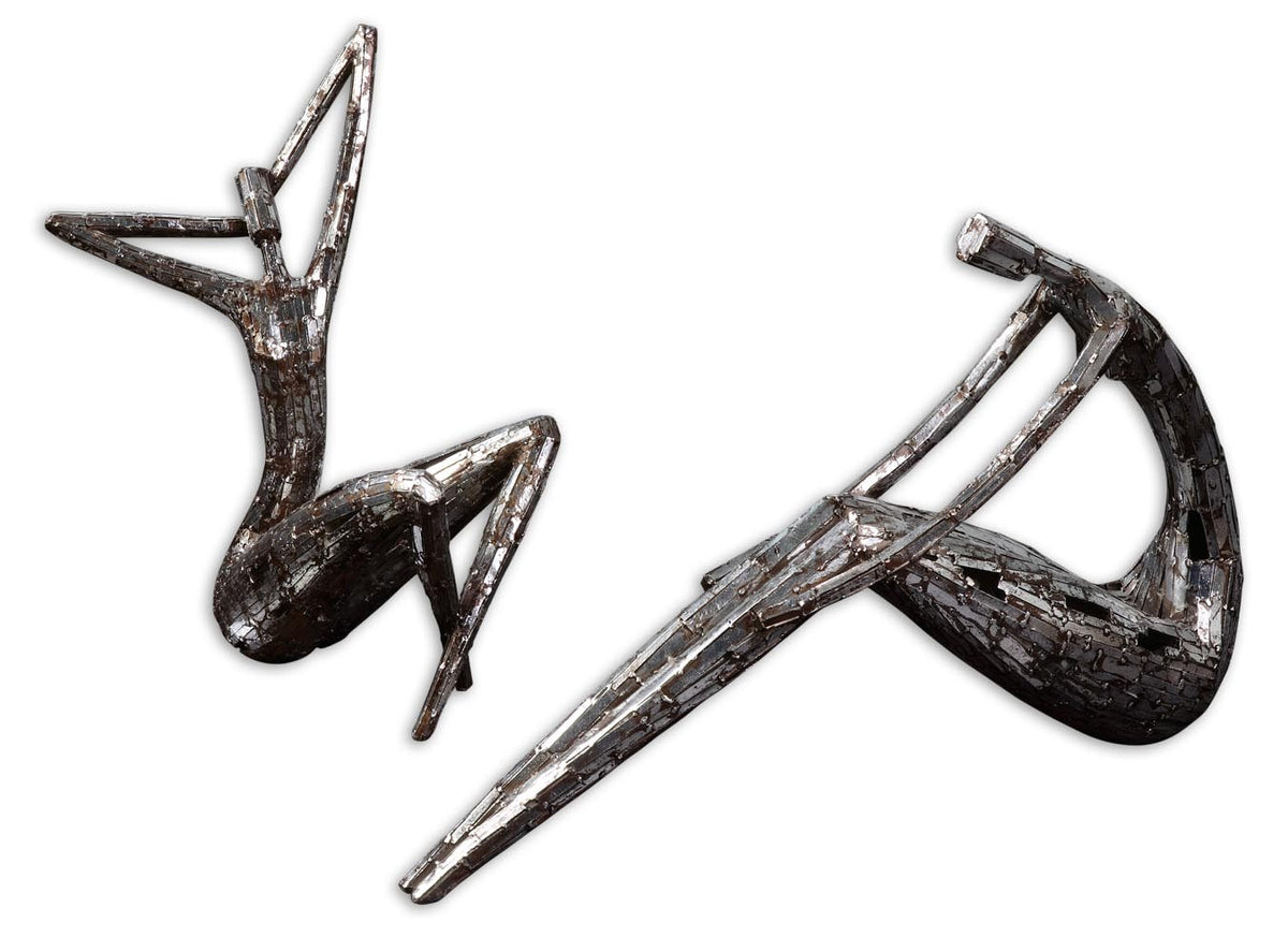 Dahy Antique Silver Statues – Set of 2
