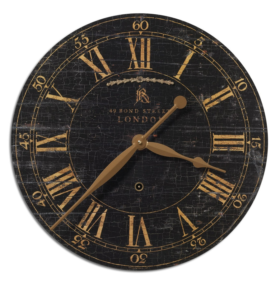 Bond Street Black Wall Clock – 46 cm