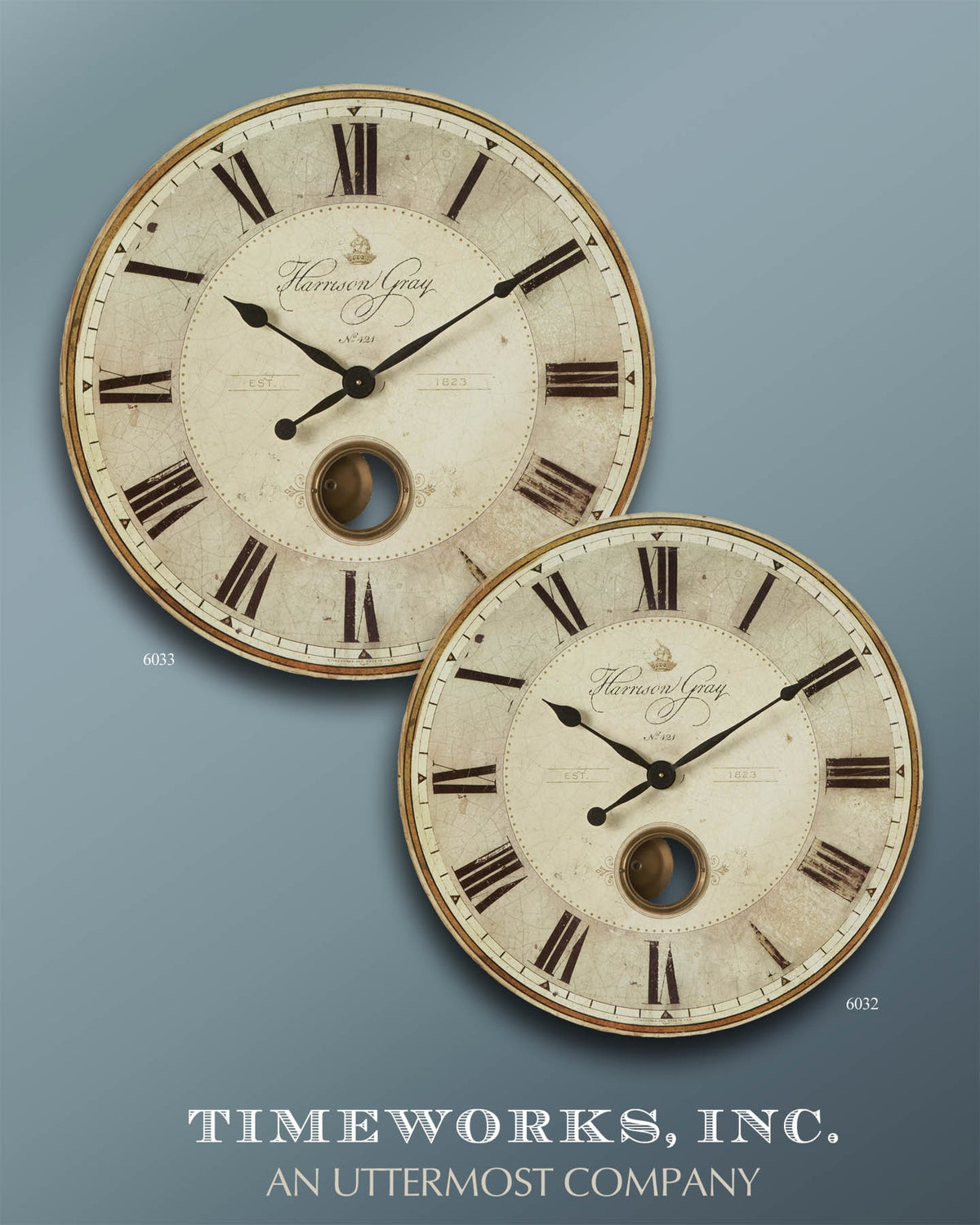 Harrison Gray Wall Clock – 58cm