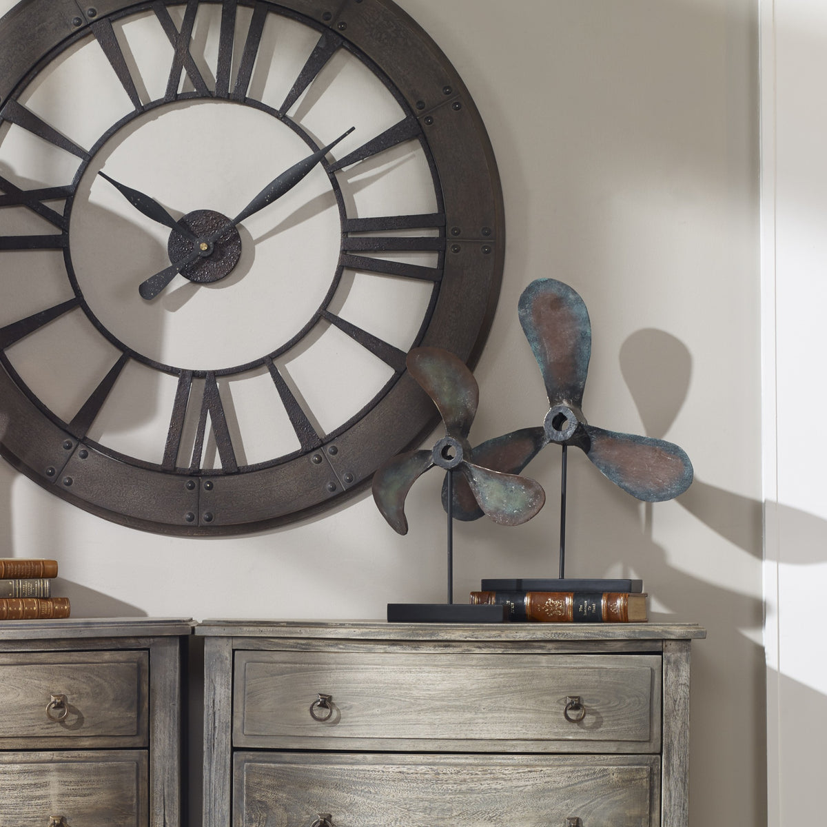 Propellers Rust Sculptures – Set of 2