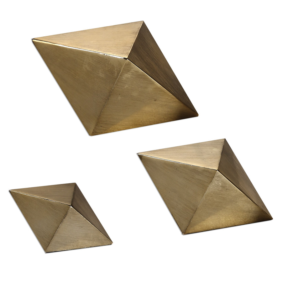 Rhombus Champagne Accents – Set of 3