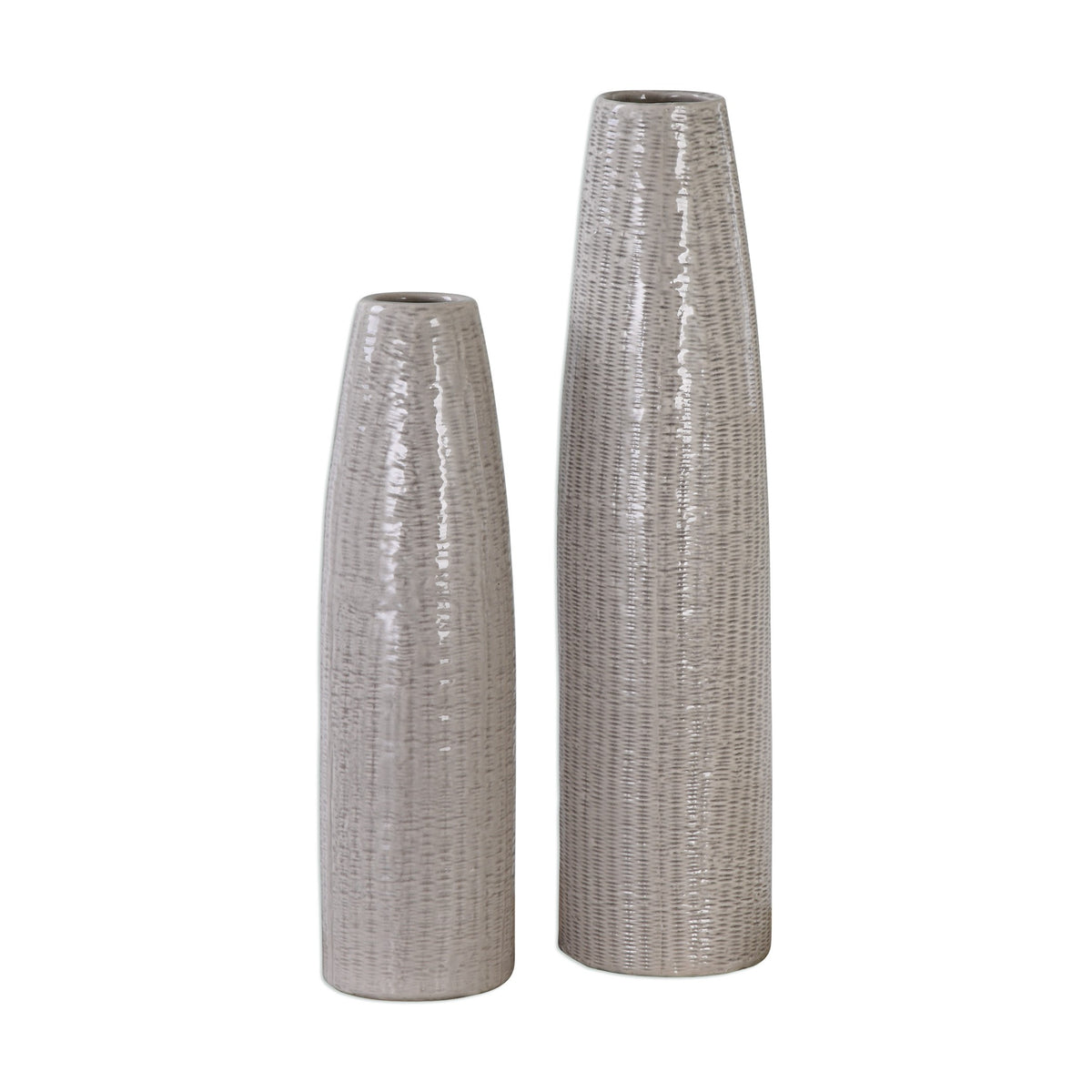 Sara Textured Ceramic Vases – Set of 2