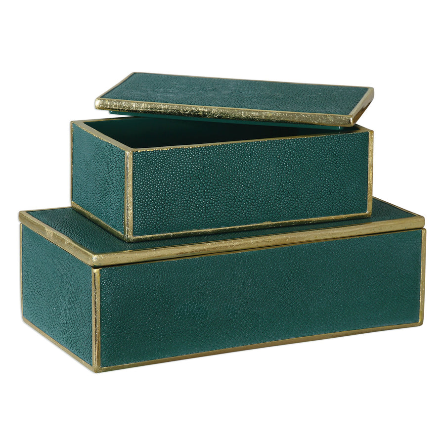 Karis Emerald Green Boxes – Set of 2
