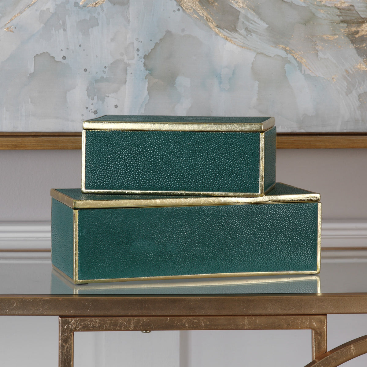 Karis Emerald Green Boxes – Set of 2