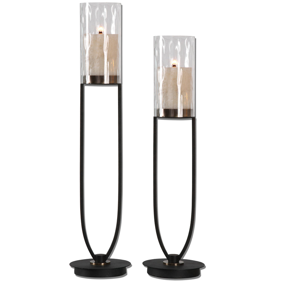 Durga Iron Work Candleholders – Set of 2