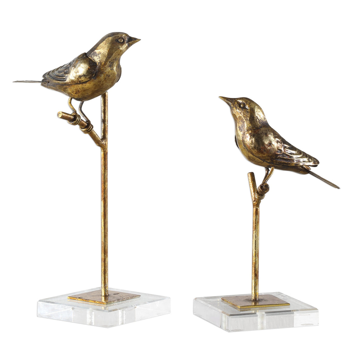 Passerines Bird Sculptures – Set of 2