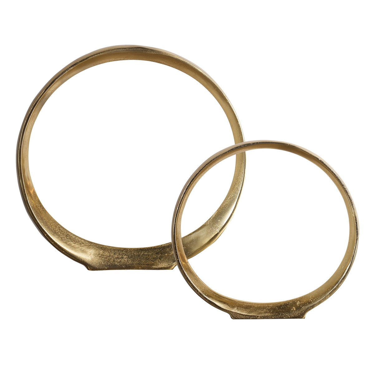 Jimena Gold Ring Sculptures – Set of 2