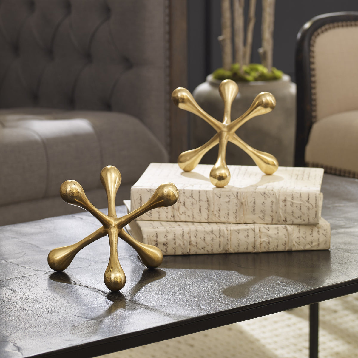 Harlan Jacks Ornaments – Brass, Set of 2