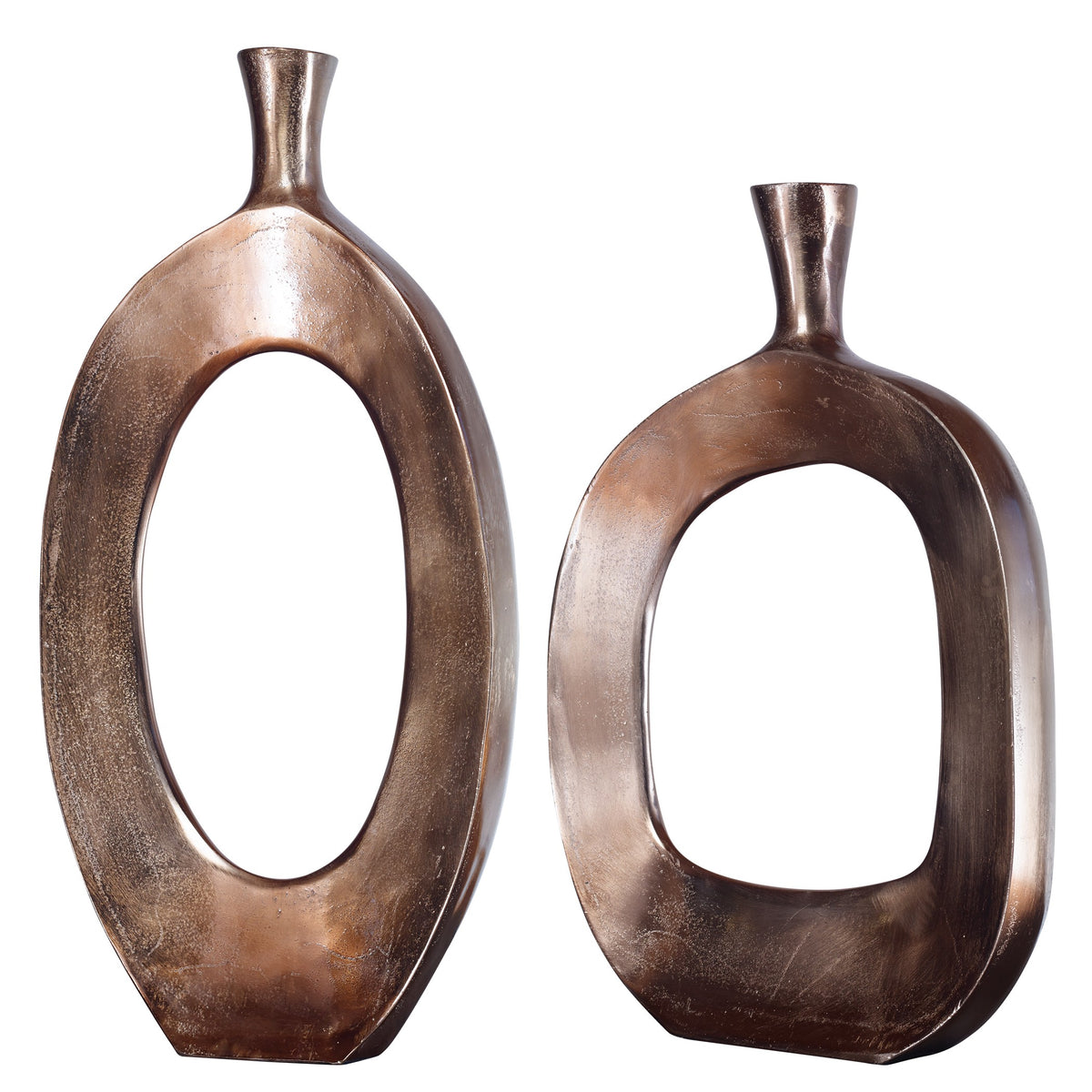 Kyler Textured Bronze Vases – Set of 2