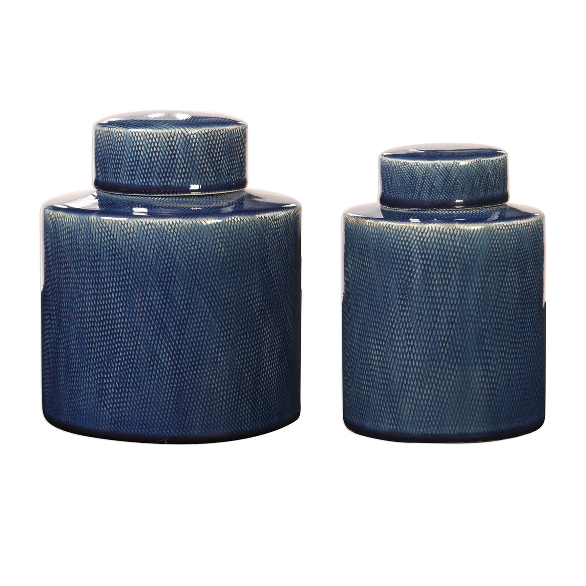 Saniya Blue Containers – Set of 2