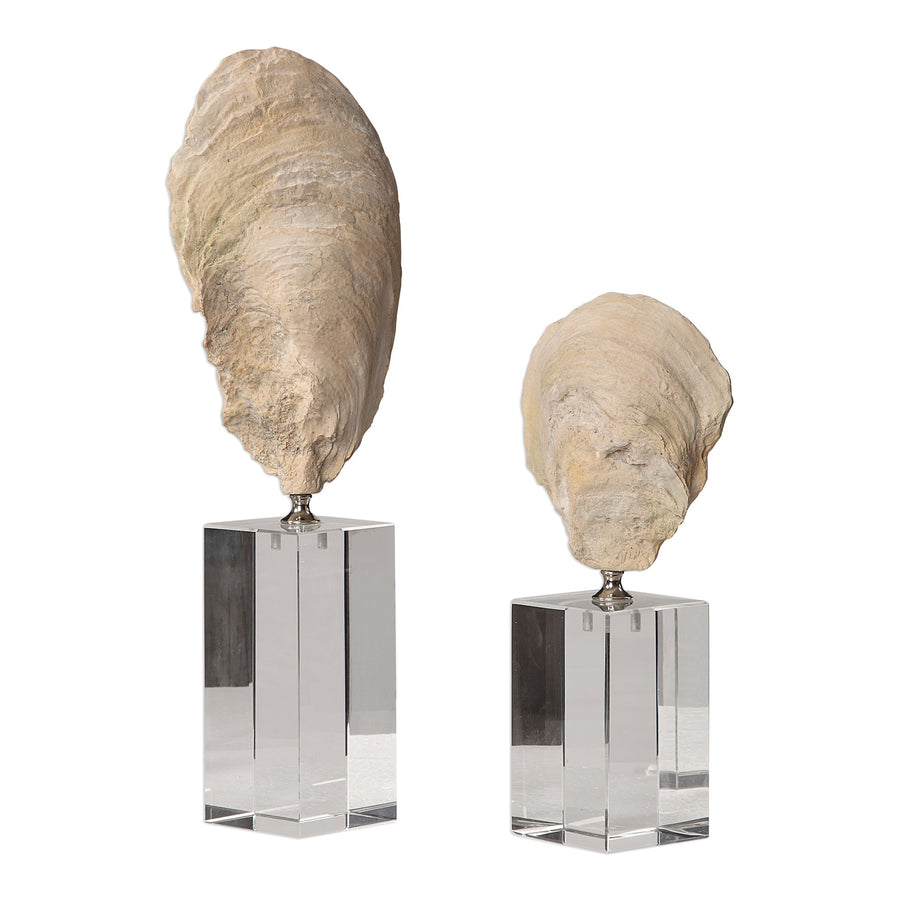 Oyster Shell Sculptures – Set of 2