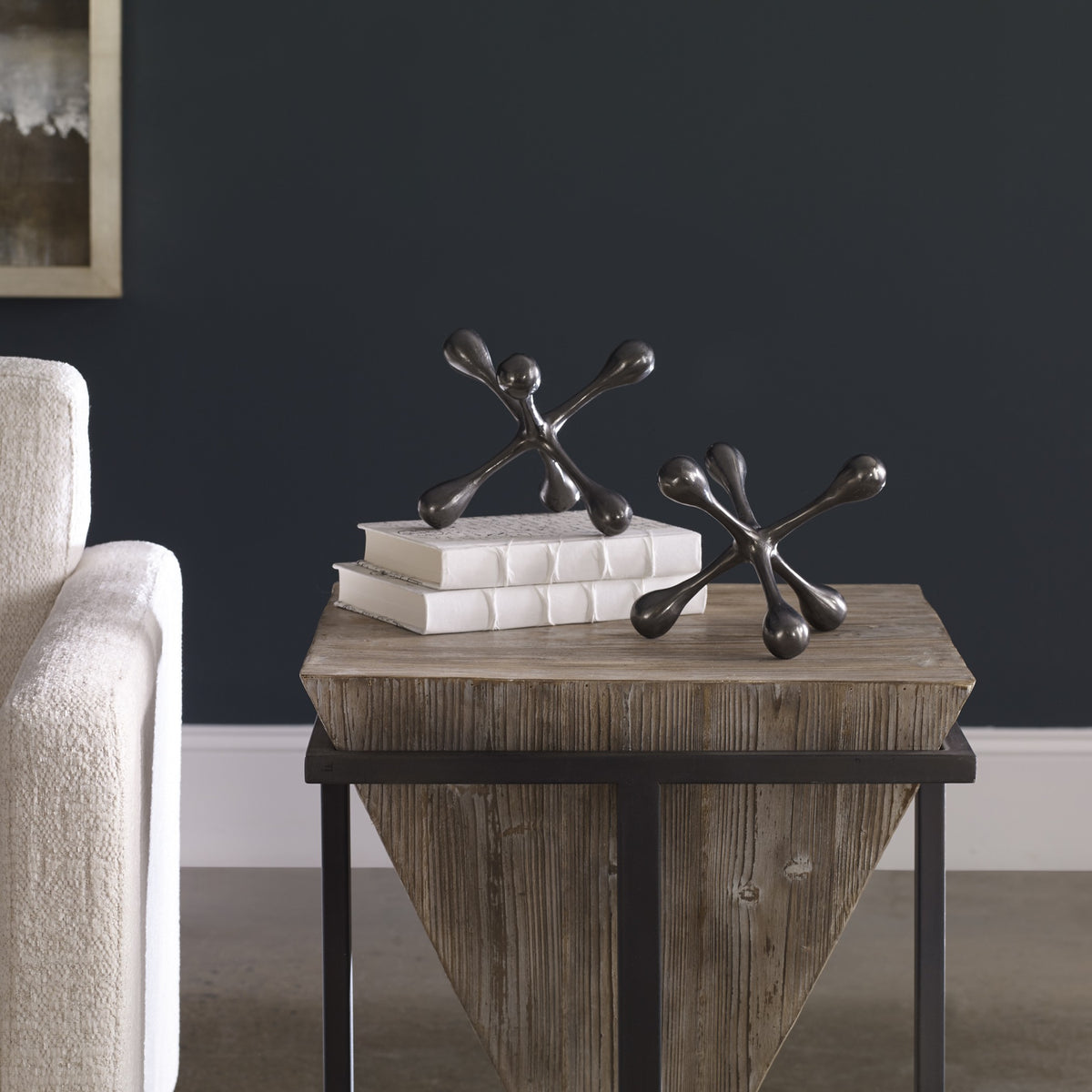 Harlan Black Nickel Objects – Set of 2