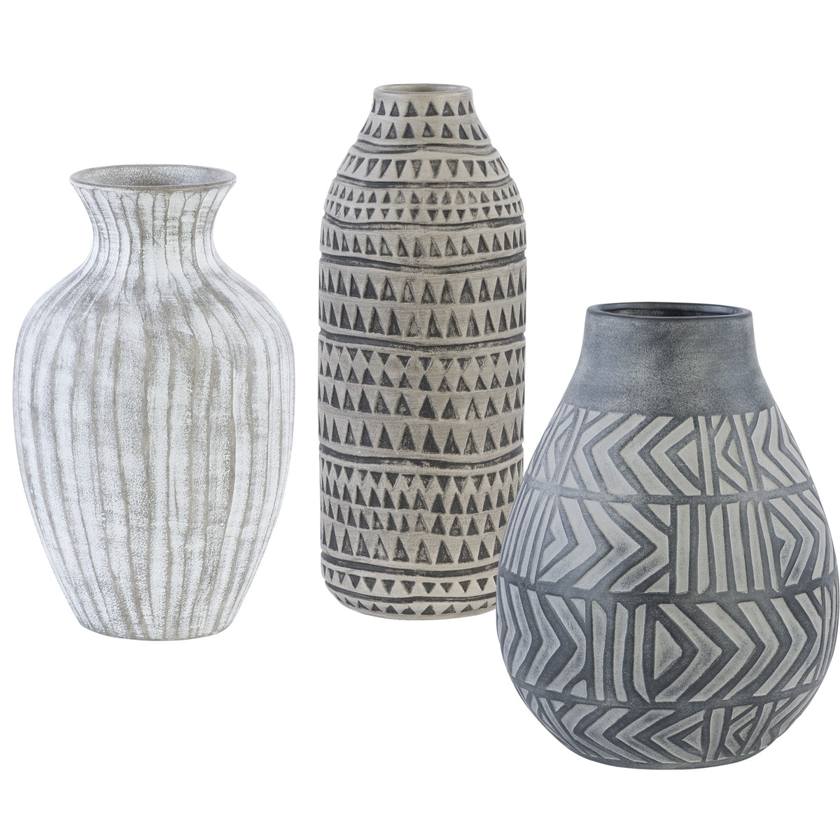 Natchez Geometric Vases – Set of 3