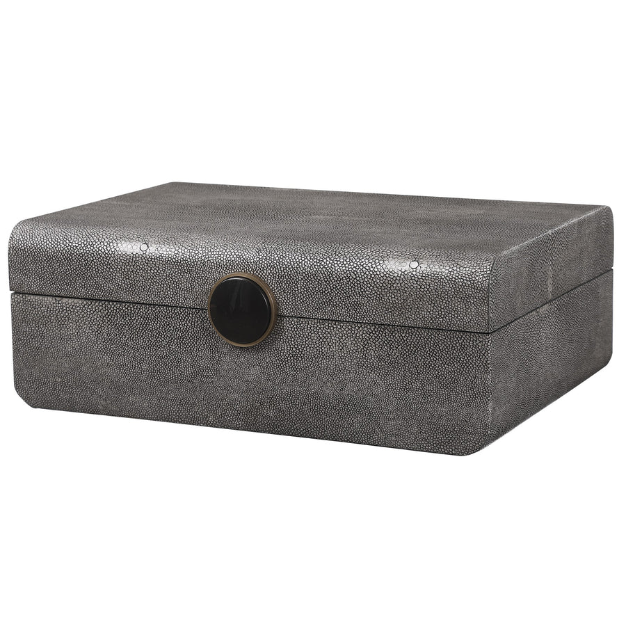 Lalique Art Deco Box – Smoke Grey Shagreen
