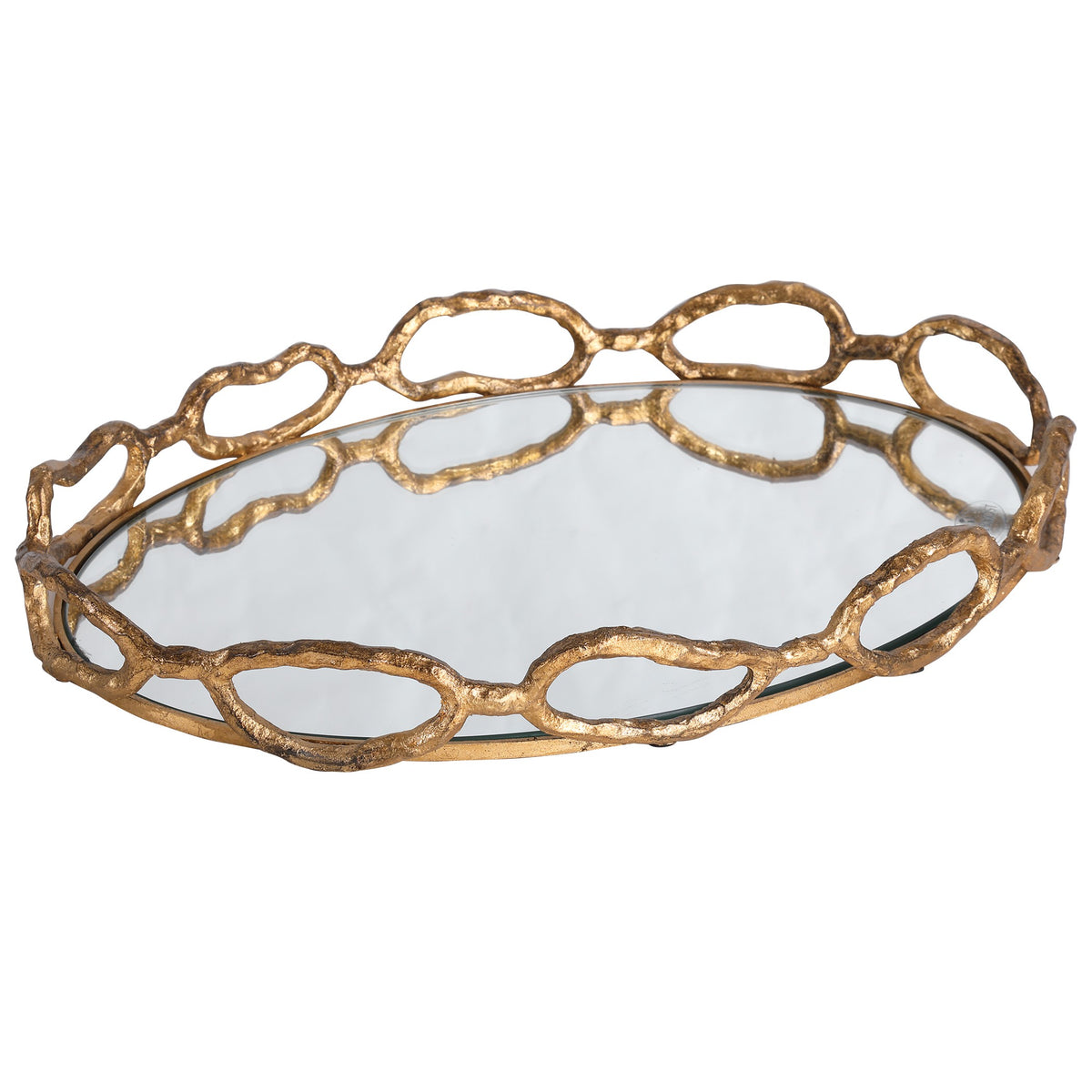 Cable Chain Mirrored Tray