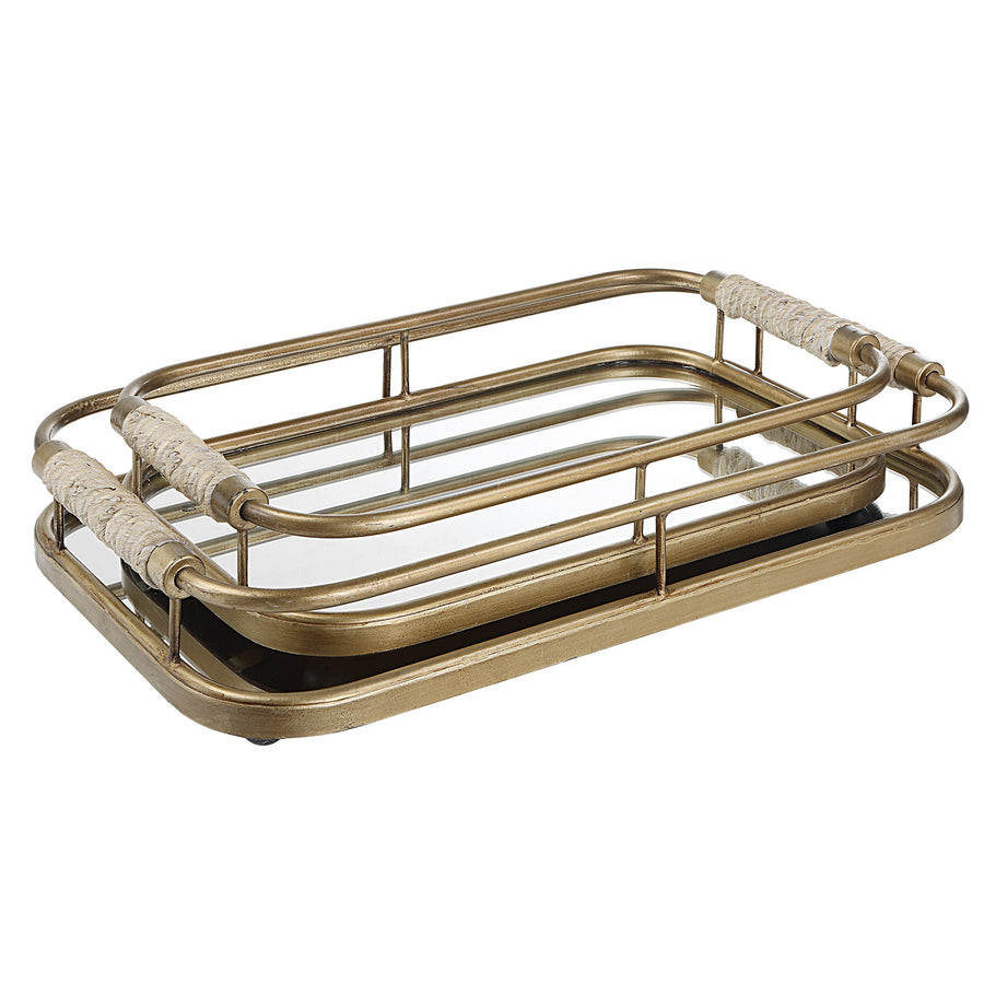 Rosea Brushed Gold Trays – Set of 2