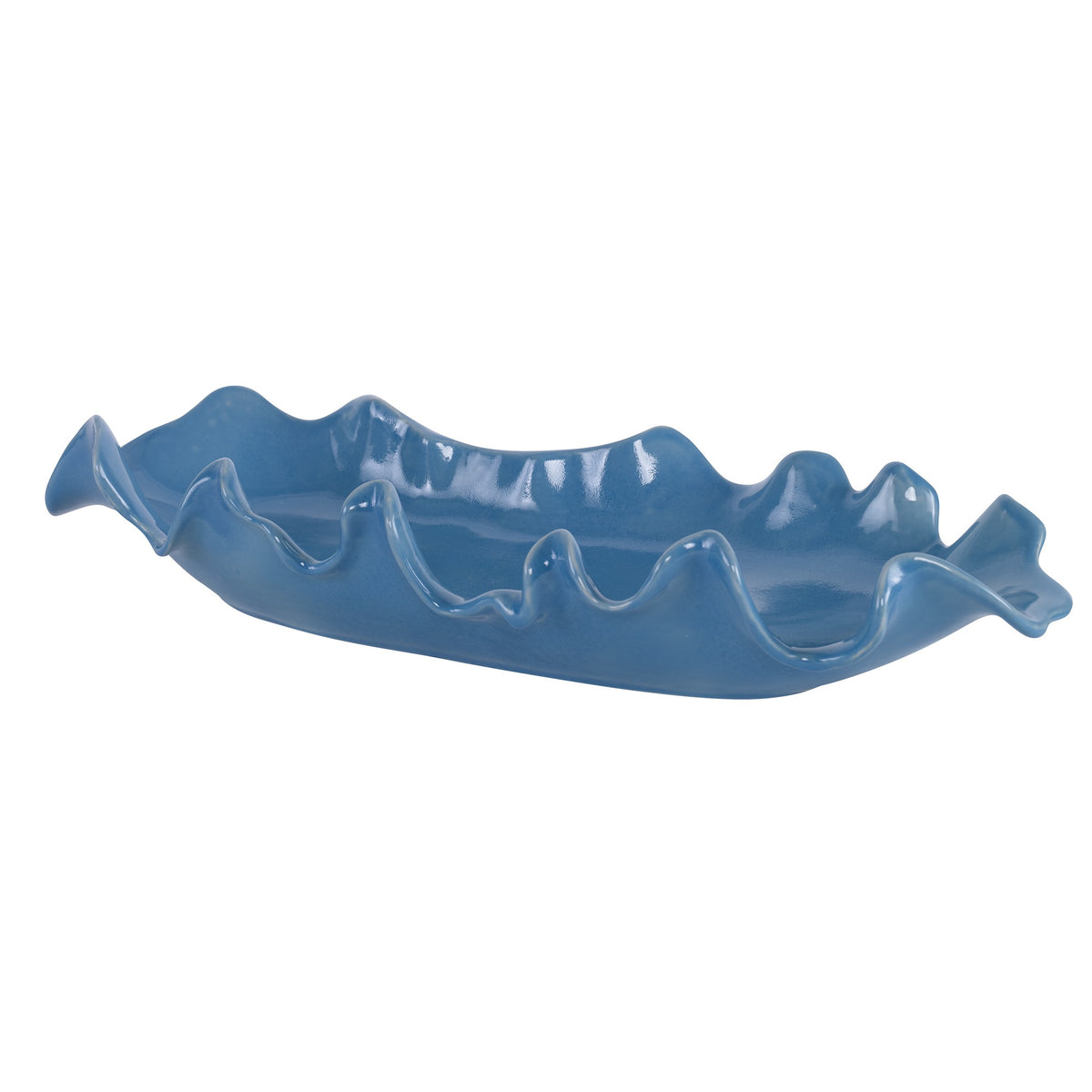 Ruffled Feathers Blue Bowl