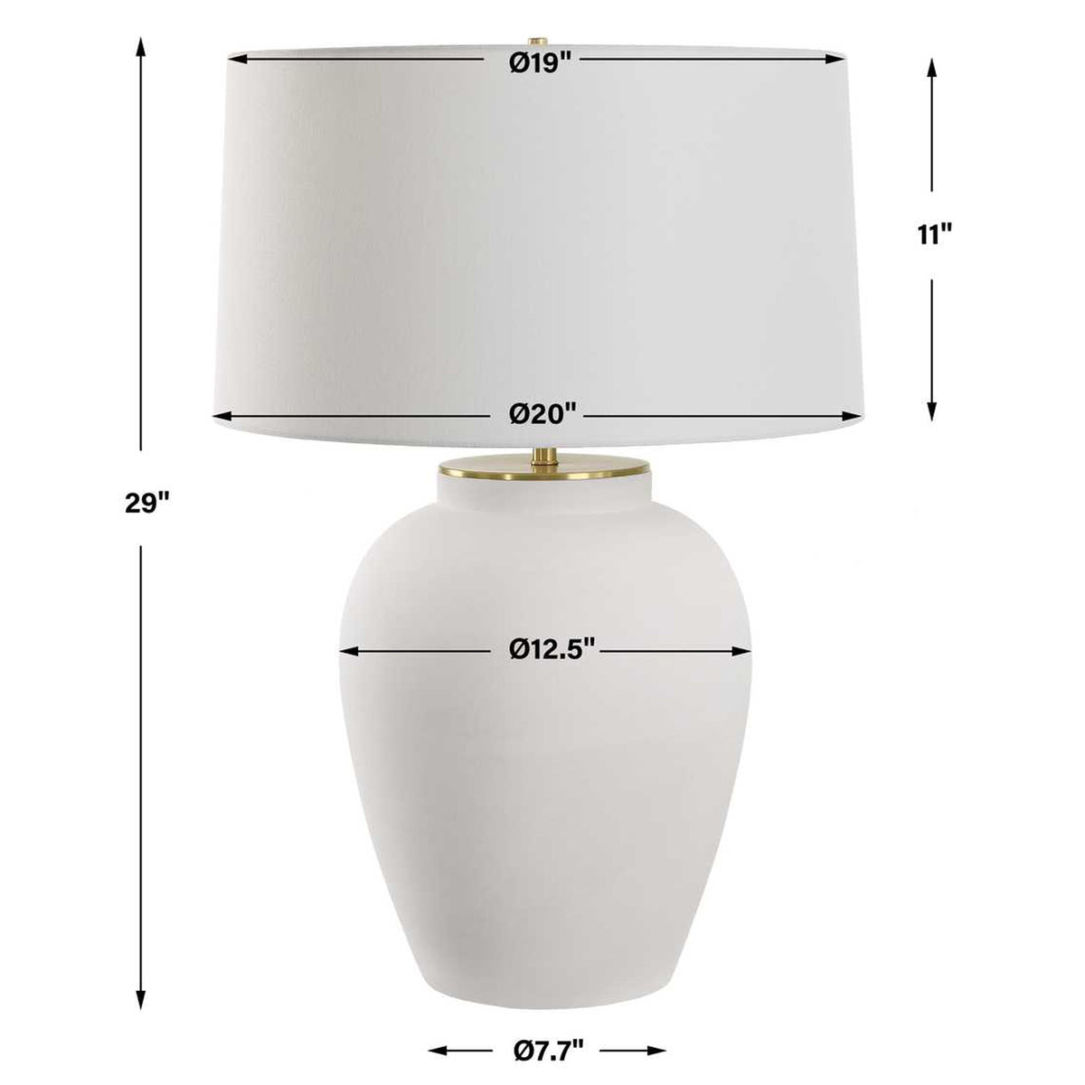 Adelaide White Table Lamp
