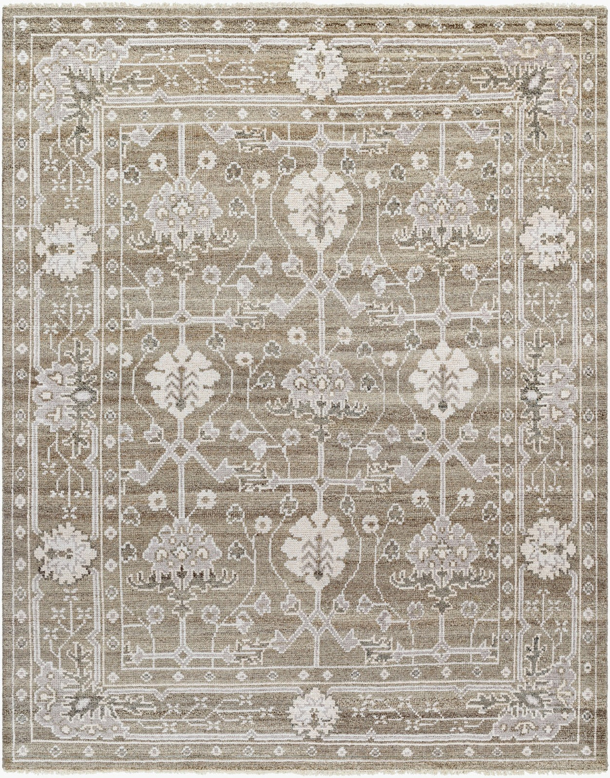 Almeria Hand Knotted Neutral Rug – 366 x 269 cm