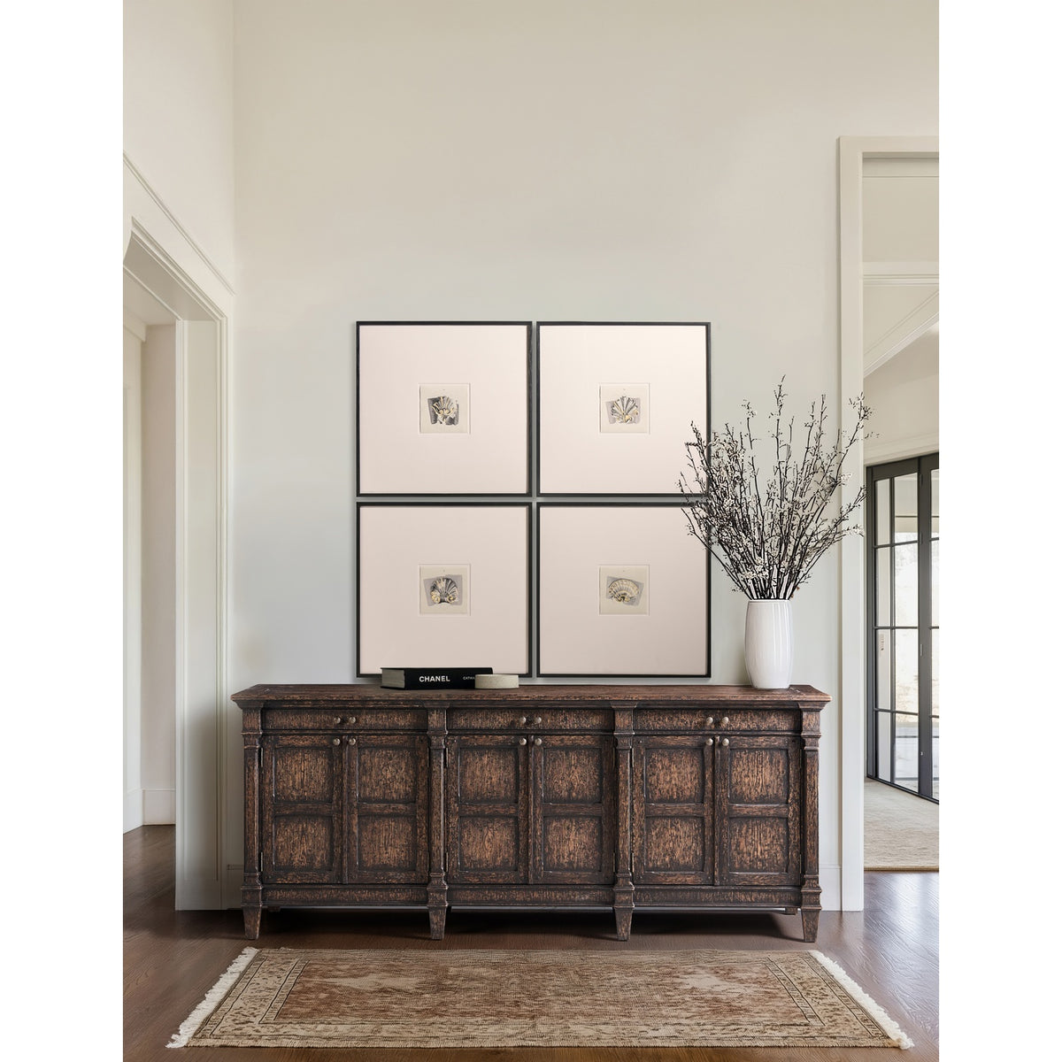 Architectural Clamshells Framed Prints – Set of 4