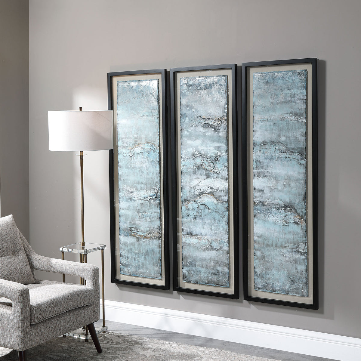 Ocean Swell Painted Metal Shadow Box