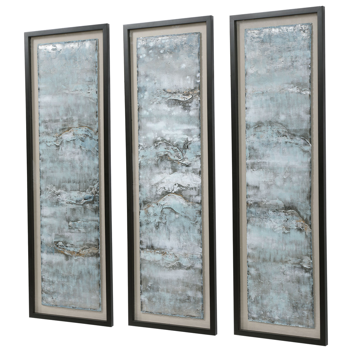Ocean Swell Painted Metal Shadow Box