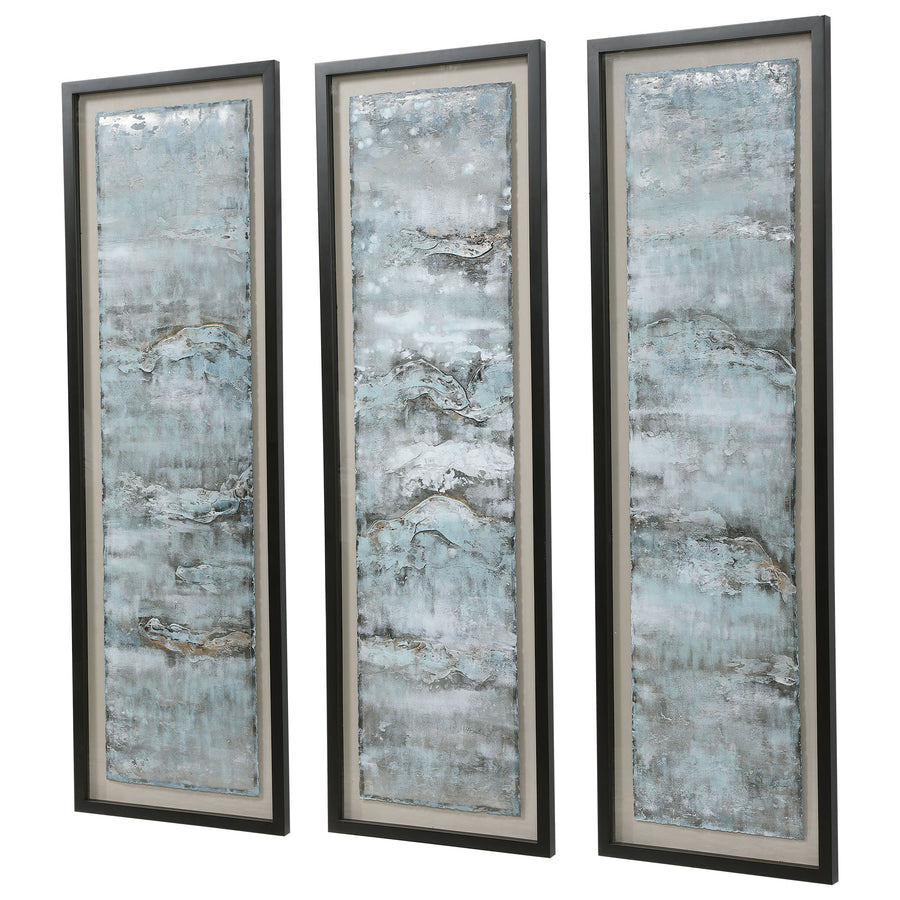 Ocean Swell Painted Metal Shadow Box
