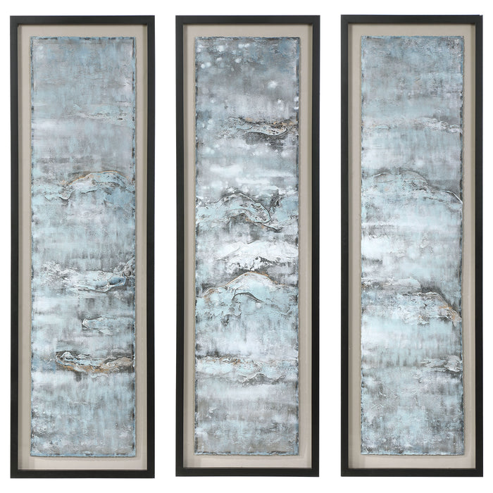 Ocean Swell Painted Metal Shadow Box