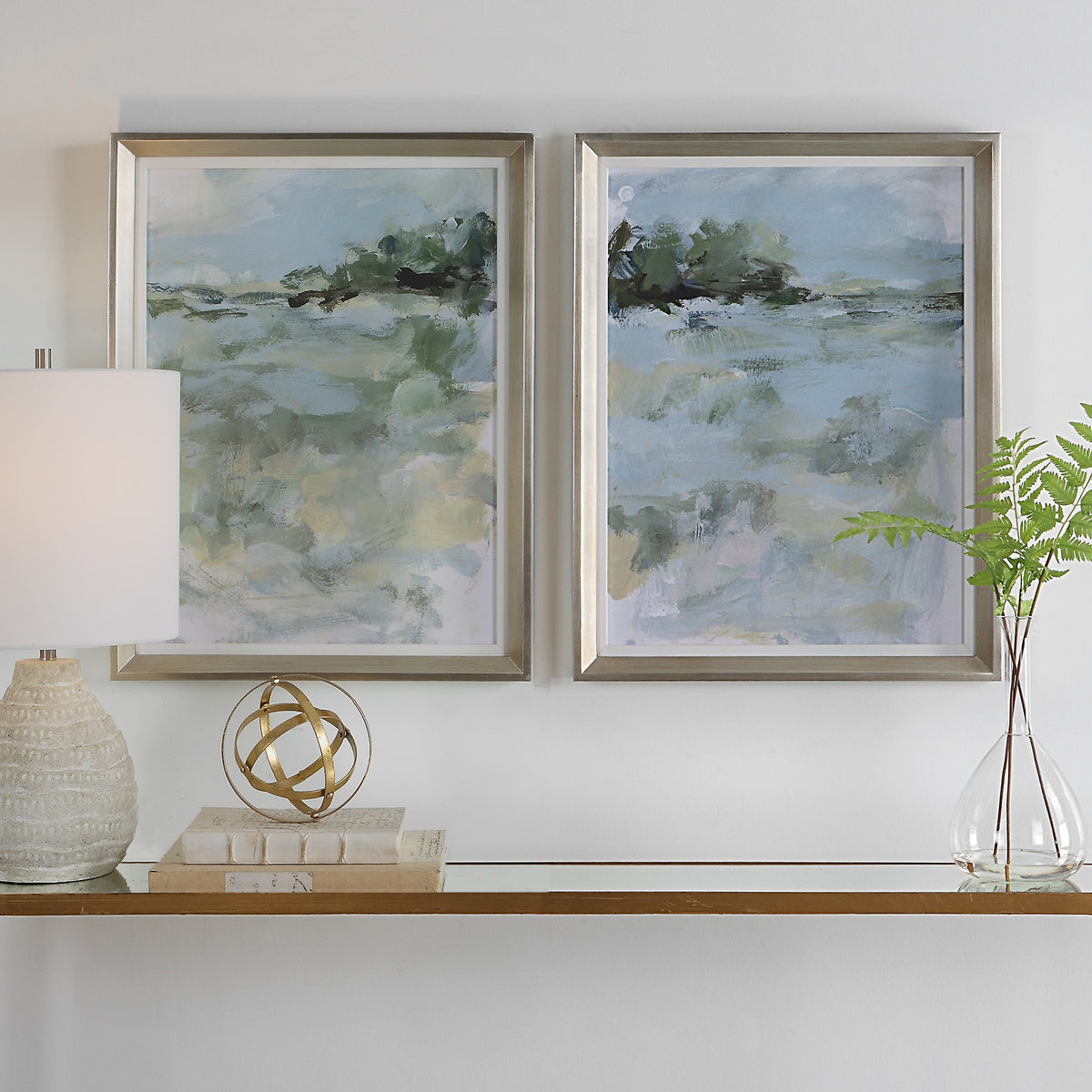 Far Away View Framed Prints, Set of 2