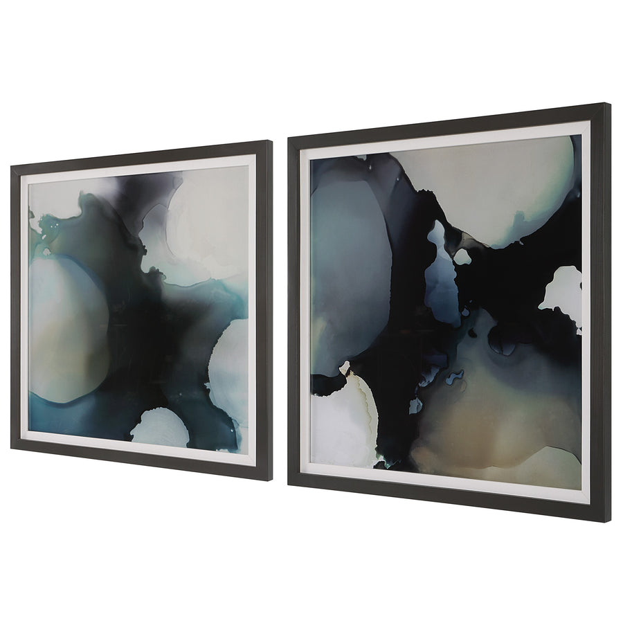 Telescopic Abstract Framed Prints – Set of 2