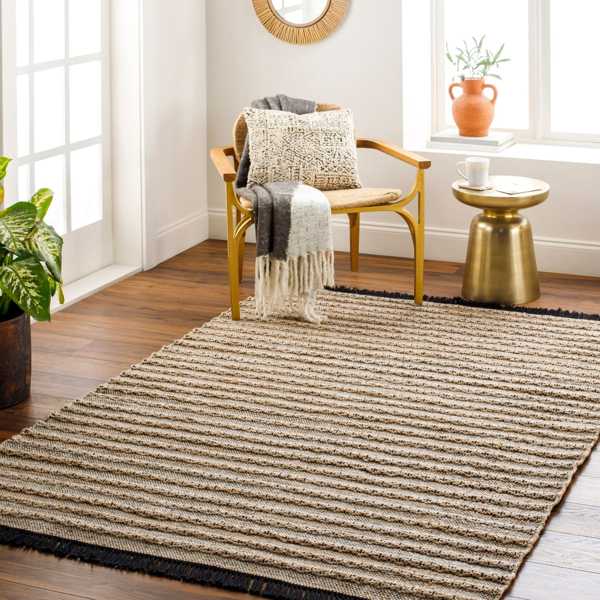 Azalea Hand Woven Rug – Dark Beige, 366 x 269 cm