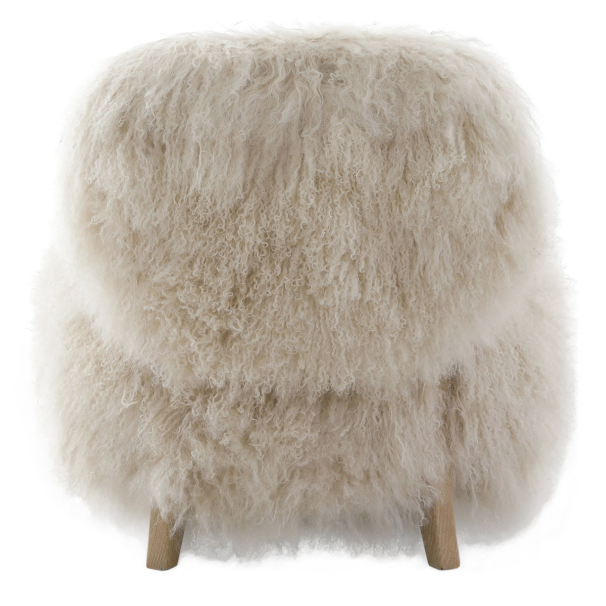Baaarb Accent Chair in Natural Real Long Sheepskin