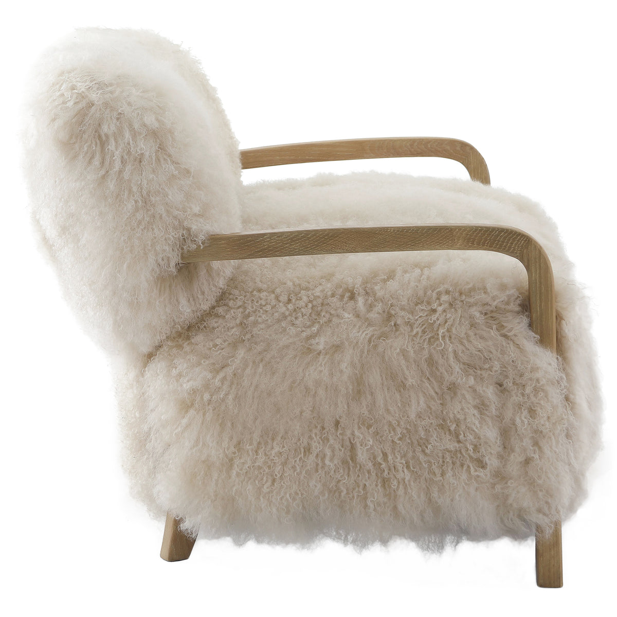 Baaarb Sofa in Natural Real Long Sheepskin