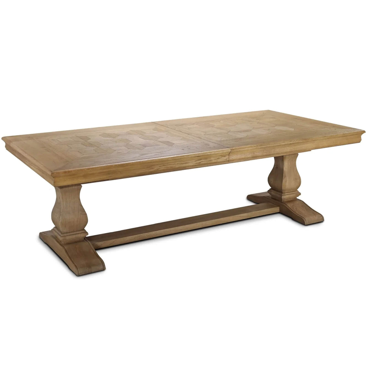 Bath Extending Oak Parquet Dining Table – 180–280 cm