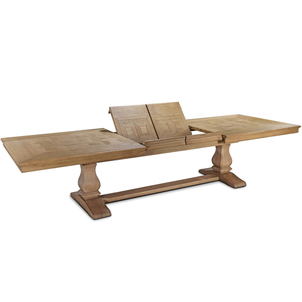 Bath Extending Oak Parquet Dining Table – 180–280 cm