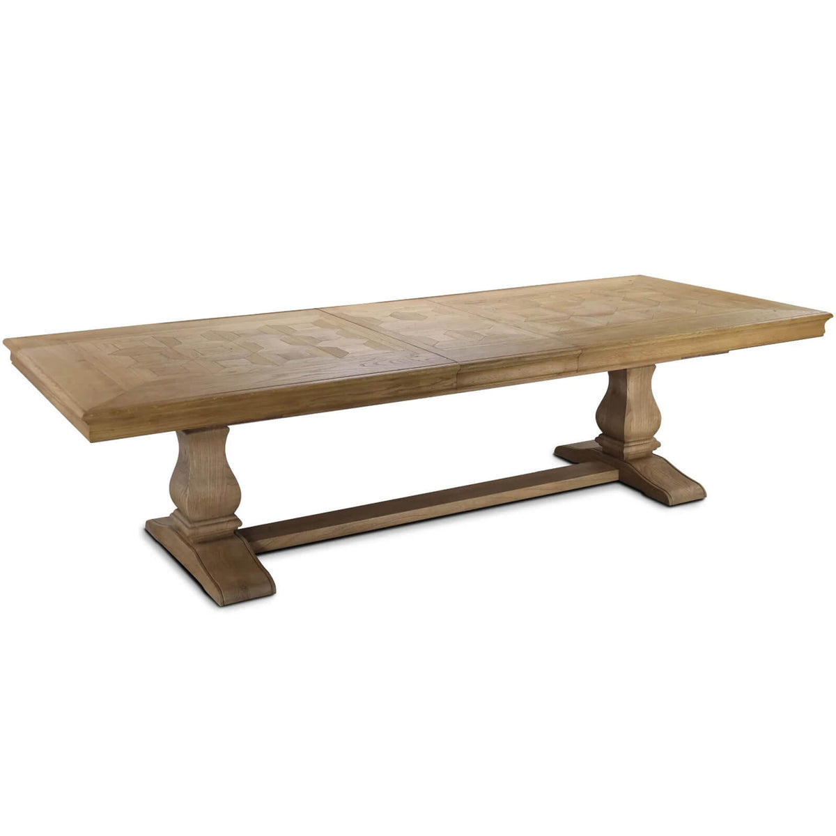 Bath Extending Oak Parquet Dining Table – 180–280 cm