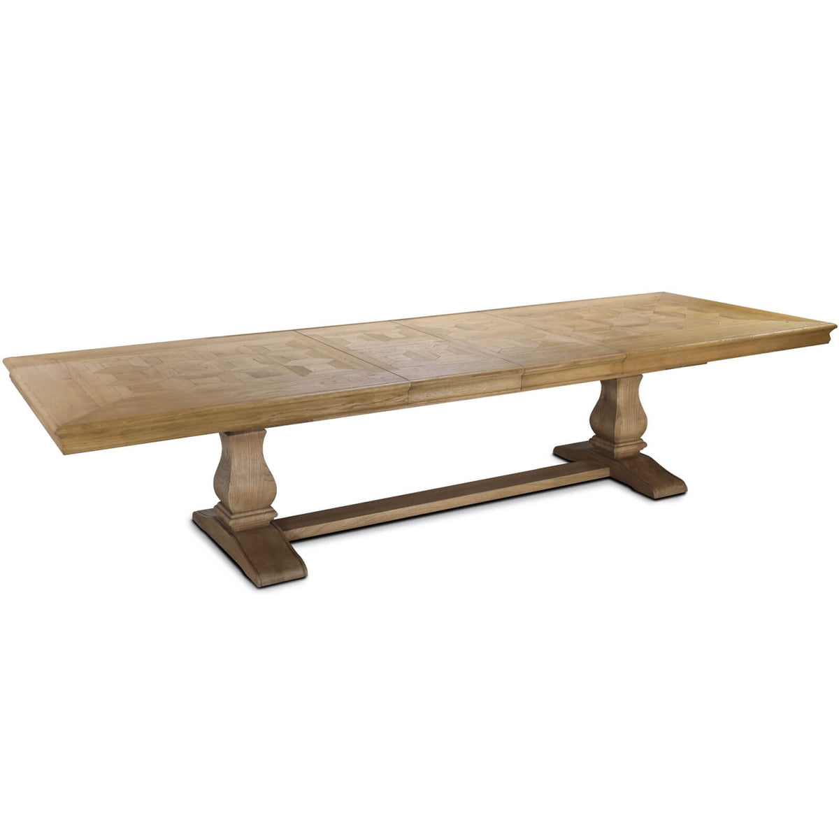 Bath Extending Oak Parquet Dining Table – 180–280 cm