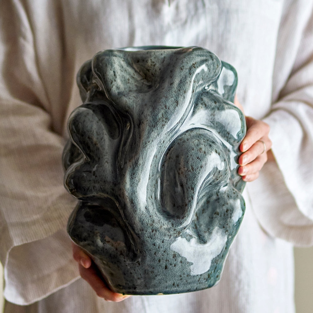 Vuelle Vase - Grey Stoneware
