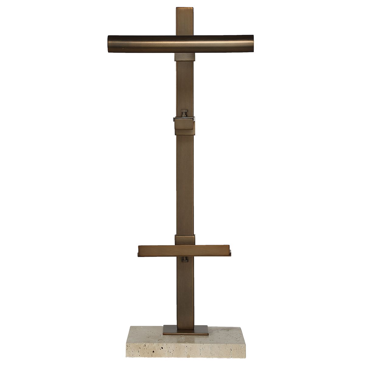 Lean On Me Lighted Easel – Travertine and Bronze