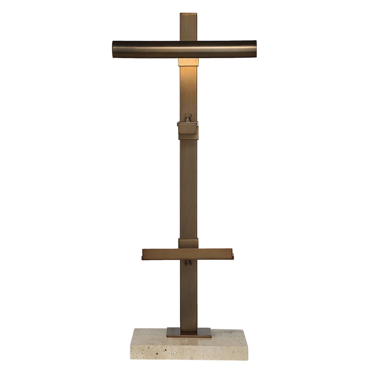 Lean On Me Lighted Easel – Travertine and Bronze
