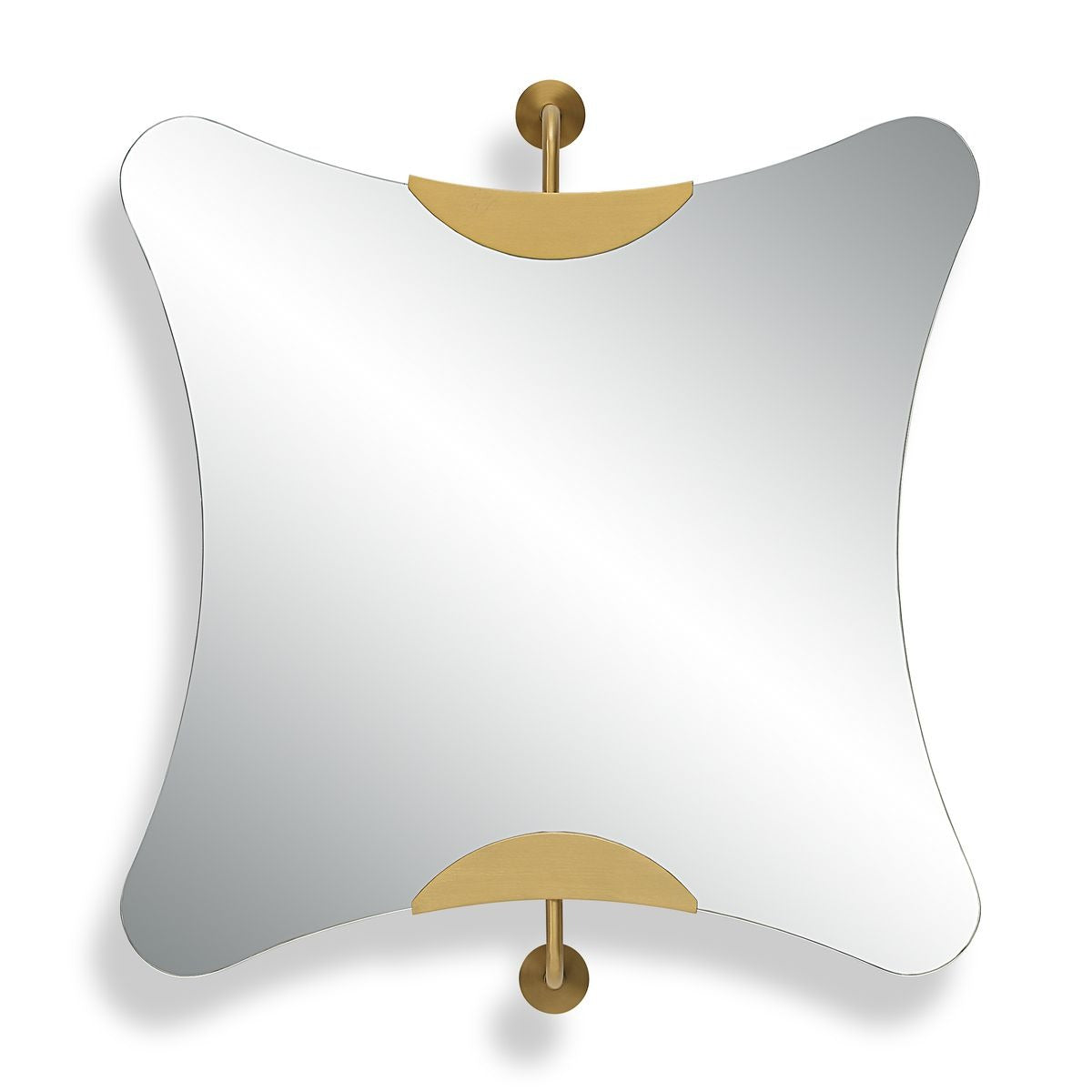 Ahead of the Curve Square Mirror – Brass, Large